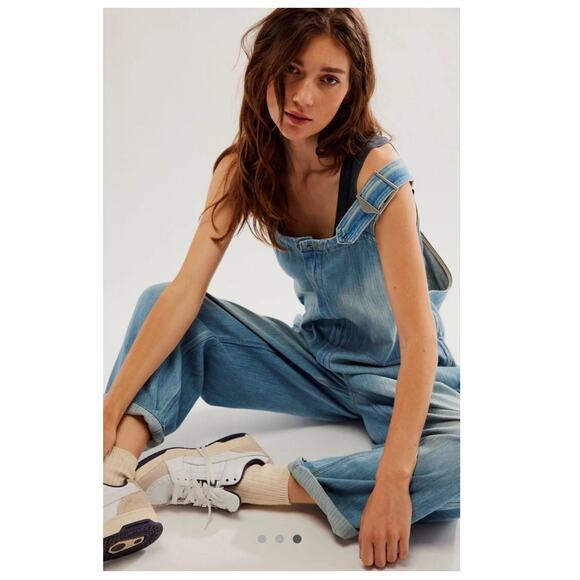 Free People We The Free Hunter Denim Overall Size Small - Picture 3 of 14